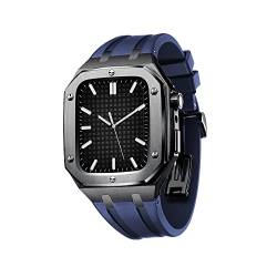 HHBYLEEE- Armband für Apple Watch, 45 mm, 44 mm, Militär-Metallgehäuse, Silikonband, stoßfest, vollständige Abdeckung, Schutzhülle für iWatch Serie 7/SE/6/5/4, 45MM FOR 7, Achat von HHBYLEEE