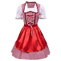 HHOP Oktoberfest Dirndl midi Dirndl-Set lang - Trachtenkleid, Bluse, Schürze, Gr. 34-60, Dirndl lila Dirndl Tasche Mittelalterlicher Gambeson Dicker Gepolsterter Mantel Aketon Jacke Rüstung Kostüm von HHOP