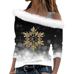 HHOP Weihnachten Kuscheljacke Damen flauschig Weihnachten flip Flops Damen Damen Strickjacken Vintage Tops Damen übergangsjacke Pullover Oversize Damen Pullover mit Kapuze von HHOP