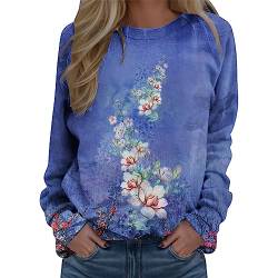 HHOP grün gestreifter Pullover Weihnachts Jacket Oberteile zu Leggins asymetrisches Oberteil Damen satinus Hemden Kurzarm Glitzer Shirt Rich and royal Hoodie Sommerbluse Kurzarm, Blau, XXL von HHOP