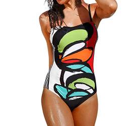 bauchweg Badeanzug tanikini Badeanzug Damen bauchweg Bikini Damen Womens Swimsuits Tummy Control Bathing Suits one Piece Swimsuit Flowy Swimwear Swimdress with Bottom Swim Suit Bikini Hotpants von HHOP