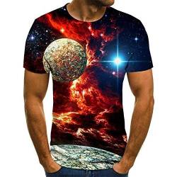 Tshirt Herren T-Shirt Mit 3D-Sterne-Himmel-Himmels-Himmels-Sommer-Lässig T-Shirt Lustiges T-Shirt Straßenkleidung Tops Für Herren & Frau-Txu-1633._3XL. von HHRHLKNH