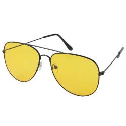 2024 modische Sonnenbrille, rund, Retro, UV-Schutz, Männer und Frauen, Outdoor-Fahrbrille, 3026, Schwarz / Gelb, 3026 - Schwarz, Gelb von HHXWAN