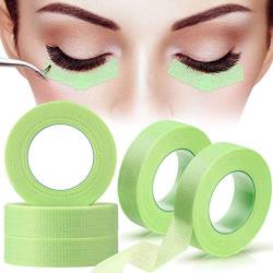 5 Rollen Grünes Wimpernband Wimpernband für Wimpern Verlängerung Klebbares, Atmungsaktives Band Wimpern Veredelung Wimpernband für Wimpern Verlängerung, 0,5 Zoll Breite, 10 Yards Länge von HICARER