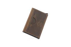 HIDE ART Kartenetui mit minimalistischem Brieftaschen-Design | RFID-blockierende Geldbörse | Schlanke Brieftasche für Herren | Sytlish Pop Up Ledergeldbörse | Schneller Kartenzugriff mit Druckknopf, von HIDE ART