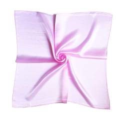 HIDOUYAL Damen Einfarbiger Glänzend Schal Halstuch für Abendkleider 52 x 52cm,Pink,Rosa von HIDOUYAL