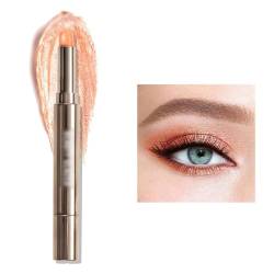 10-farbiger doppelseitiger Lidschattenstift mit Schwammpinsel, perlmuttartiger, langlebiger Lidschattenstift, Konturierung, tragbare Make-up-Kosmetik (Color : 02 eyeshadow) von HIFFEY