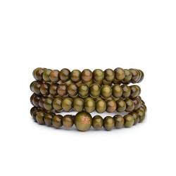 108 Perlen 6 mm Sandelholz buddhistischer Buddha Meditation Holz Gebetskette Armband Armreifen Damen Herren (Color : Green 2) von HIFFEY