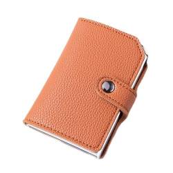 HIFFEY Brieftaschen Männer Geld Tasche Automatische Pop-up Metall Aluminium Shell Geld Minimalistischen Kreditkarteninhaber RFID-Blockierung (Color : Orange) von HIFFEY