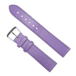 HIFFEY DIY Leder Uhrenarmband 10mm/12mm/14mm/16mm/18mm/20mm/22mm/24mm Männer Frauen Einstellbare Armband Armband (Color : Purple, Size : 24mm) von HIFFEY