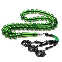 HIFFEY Grüne Bernsteinfarbe 33 66 99 Perlen Islamischer luxuriöser Rosenkranz Männer muslimische Gebetsperlen Armbänder Eid Geschenk (Size : 10mm 33 beads, Color : A) von HIFFEY