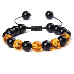 HIFFEY Mehrfarbiges 8-mm-Perlen-Armband, Stein-Armband, Sechs-Wort-Sprichwörter-Armbänder, Männer-Frauen-Gebet-Buddhismus-Geschenke (Color : Type 5) von HIFFEY