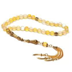 HIFFEY Shining Stone Muslim 33 Perlen Armband Islamische Accessoires Gebetskette Arabisch (Size : 45 Beads, Color : 10MM_YELLOW) von HIFFEY