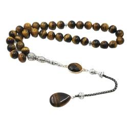 HIFFEY Stein muslimische Gebetsperlen islamische Eid Ramadan Geschenke Rosenkranz 33 66 99 Perlen (Size : 10mm, Color : 99 beads) von HIFFEY