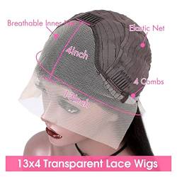 Frauen Perücke Kurze, verworrene, lockige Echthaarperücke, vorgezupft, T-Teil, Spitze, lockiges Echthaar, Perücken for Frauen Synthetische Perücken für Frauen (Color : 13x4 Lace Wig, Size : 12 inch von HIHELO