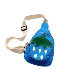 HIHELO Damen-Rucksack, Hüfttasche für Brusttasche für niedliche Erdbeer-Tasche, kleine verstellbare coole bunte Umhängetasche, B, A von HIHELO