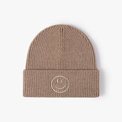 HIHELO Damen Skullies & Beanies Herren und Damen Herbst und Winter Smiley Gesicht Strickmütze Paar Cold Cap von HIHELO