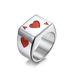 HIHELO Herren-Ringe, Herren- und Damen-Ring, Pfirsichherz, Geschenk für einen Freund von HIHELO