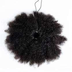 HIHELO Shaggy Curly Pferdeschwanz Haarverlängerungen Afro mit Kordelzug Haarkamm Pferdeschwanz Brötchen Perücke Haarteile for Schwarze Frauen (Color : A, Size : 8inch 60g) von HIHELO
