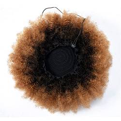 HIHELO Shaggy Curly Pferdeschwanz Haarverlängerungen Afro mit Kordelzug Haarkamm Pferdeschwanz Brötchen Perücke Haarteile for Schwarze Frauen (Color : C, Size : 6inch 50g) von HIHELO