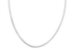 HIJONES Damen Herren Schlangenkette Halskette Edelstahl Flach Fischgrät Halskette Choker 3MM Silber 60CM 3Mm von HIJONES