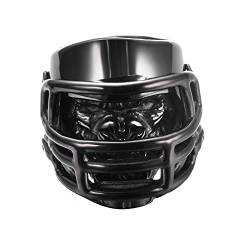 HIJONES Herren Helmring aus Edelstahl Persönlichkeit American Football Gorilla Ring Schwarz Größe 65 (20.7) von HIJONES