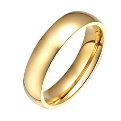 HIJONES Schmuck Damen Edelstahl 18k Gold Überzogene Hochzeit Ring Größe 50 (15.9) von HIJONES