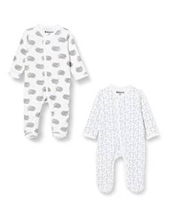Care Hikaro Baby Sleepsuits with Long Sleeves and Feet, Offwhite (200), 6-9 Months von HIKARO