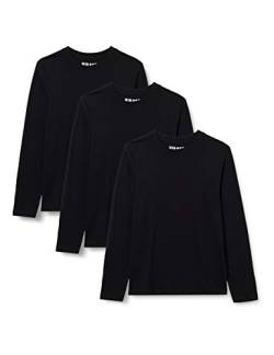 HIKARO Hik0035aw T-Shirt, Schwarz (schwarz), 20, 3er-Pack von HIKARO