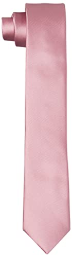 Hikaro Herren Krawatte handgefertigt im Seidenlook 6 cm schmal - Altrosa von HIKARO