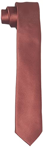 Hikaro Herren Krawatte handgefertigt im Seidenlook 6 cm schmal - Aubergine von HIKARO