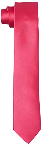 Hikaro Herren Krawatte handgefertigt im Seidenlook 6 cm schmal - Berry von HIKARO