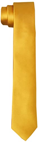 Hikaro Herren Krawatte handgefertigt im Seidenlook 6 cm schmal - Pastellgelb von HIKARO