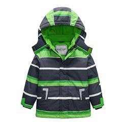 HIKIDS Wasserdicht Jungen Ski jacke Mädchen Fleece Schnee Parka Kinder Windjacke Schneejacke Skijacke Winterjacke Snowboard Jacke Outdoor Alpin-Jacke Wander Trekking Bergsteigen Warm Mäntel Grün 152 von HIKIDS