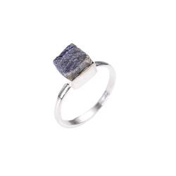 HIMALYA-QUARZ Natürlicher handgemachter Rohstein Lapislazuli 925 Sterling Silber Ring für Frauen RR10-3 von HIMALYA QUARTZ