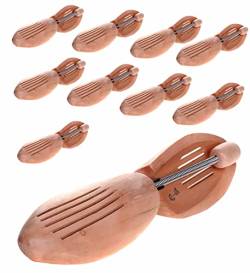 HIMRY 10 Paar | Holz Spiralfeder Schuhspanner, Spiralschuhspanner aus Naturholz, SCHUHLEISTEN Spiralfeder Schuhformer, Unisex - Damen/Herren, Gr. 43 / Gr. 44, KXB6001-10P-43 von HIMRY
