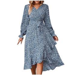 Dresses for Women Swing Cocktail Vintage Kleid Herbst lässig Spaghetti Trägerkleid A Linie Lang Maxikleider Herbst Strand Partykleid von HINTSAN