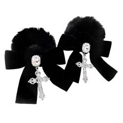 Zartes Haarband mit Schleife, Gothic, elastisch, modischer Pferdeschwanz-Halter, perfekt für alltägliche Frisuren, Schleifen-Haargummi von HIOPOIUYT