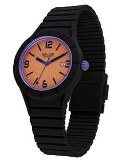 HIP HOP, Herrenuhr Xman 3.0 Collection HWU1082, mit Only Time - 3H Quarzwerk, Silikonarmband und Sicherheitsverschluss, Farbe Schwarz von HIP HOP