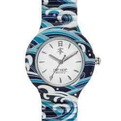 HIP HOP Watches - Damen Armbanduhr HWU0862 - I Love Japan Kollektion - Silikonarmband - 32mm Gehäuse - wasserdicht - Quarzwerk - Blau von HIP HOP
