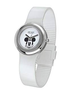 HIP HOP Watches – Women's Anniversary Special Edition Disney Watch Mickey Mouse – Mickey Mouse Collection – Silicone Strap – 32 mm Case – Waterproof – Quartz Movement, metallic - Mickey Metal von HIP HOP