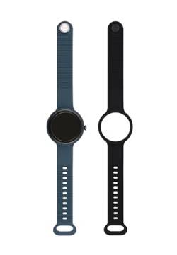 HIP HOP Woman Uhr Frau Smart Dial Mono-Colore Black Smartwatch-Bewegung SmartModer und blaues Silikongurt, schwarzer Hwu1197 von HIP HOP