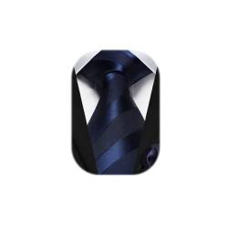 HISDERN Gestreifte Krawatten für Männer Krawatte und Einstecktuch Set für Hochzeit Party Arbeit Business Krawatte Herren Einstecktuch Kontrastfarbe Krawatte Geschenke für Männer,Marineblau von HISDERN
