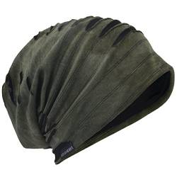 HISSHE Unisex Jersey Slouch Mütze Dünne Sommer Skullcap (9A-Grün) von HISSHE