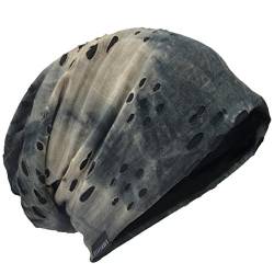 HISSHE Unisex Jersey Slouch Mütze Dünne Sommer Skullcap (9B-Grau) von HISSHE