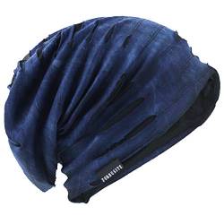 HISSHE Unisex Jersey Slouch Mütze Dünne Sommer Skullcap (9B-Marine) von HISSHE