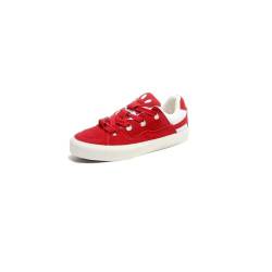 HJBFVXV Flache Damen-Sneaker Women's Shoes Are Comfortable, Soft, and Breathable in Summer (Color : Red, Size : 41) von HJBFVXV