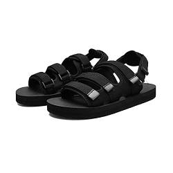 HJBFVXV Herrensandalen Sommer männer sandalen mode beiläufige schuhe outdoor atmungsaktive rutschfeste strandschuhe plattform sandalen (Color : Black, Size : 5.5) von HJBFVXV