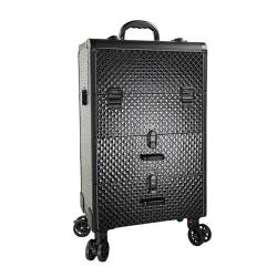 Kosmetikkoffer Alu Beauty Case Kosmetik Trolley Rollkoffer Schminkkoffer Mit 360° Drehbaren, Kosmetiktasche Professioneller Reise Make Up Tasche Artist Train Case Trolley, Mit Schubladen von HJXGQJM