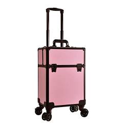 Zug Fall Rollen Kosmetik Organizer Mit Rollen Räder, Für Nagel Liefert Kosmetologie Fall Für Friseur, Reise Kosmetikkoffer, Multifunktionale Kosmetik Zug Fall Große Trolley Lagerung Fall cos, rose, von HJXGQJM